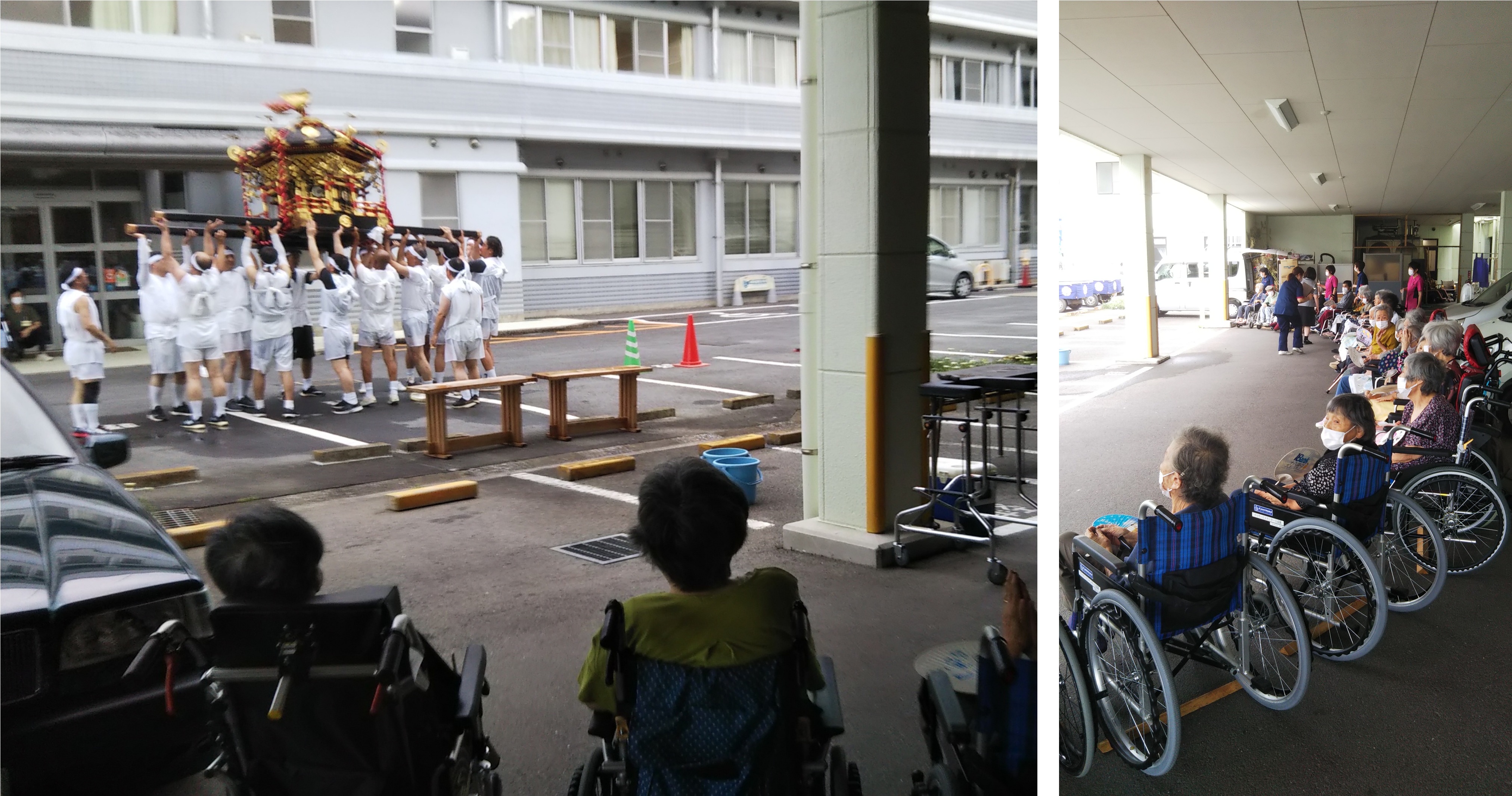 お神輿来園の様子