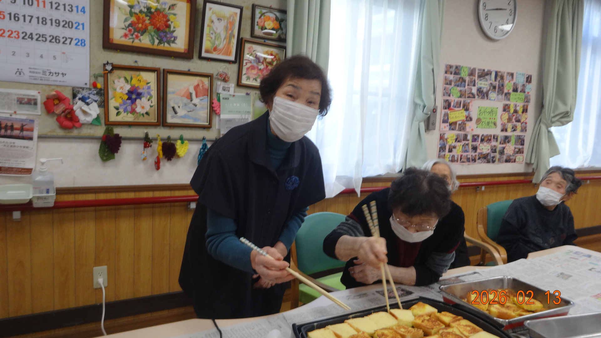 フレンチトースト作りの様子